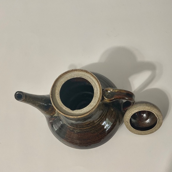 VTG Dark Brown Ceramic Clay Tea Pot - Picture 6 of 8